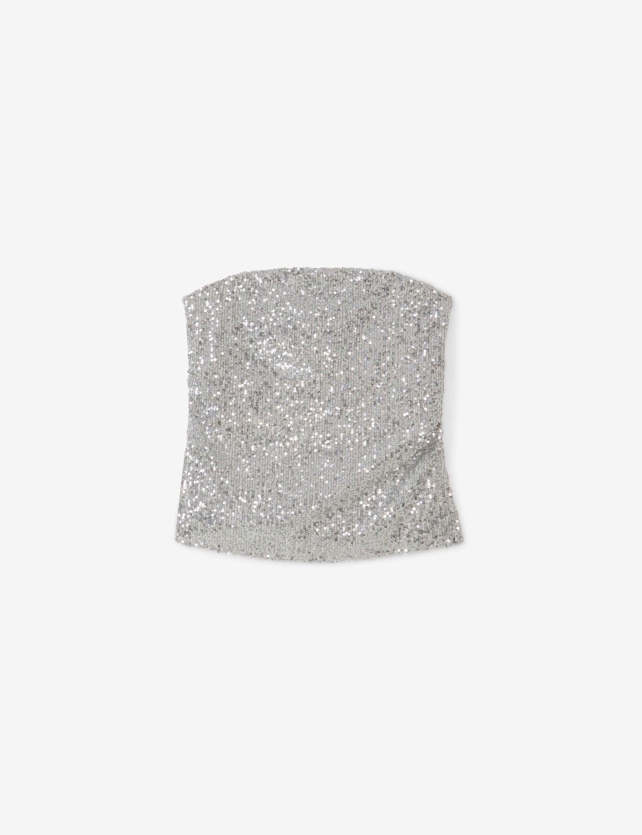 Top bustier à sequin gris - Image 1