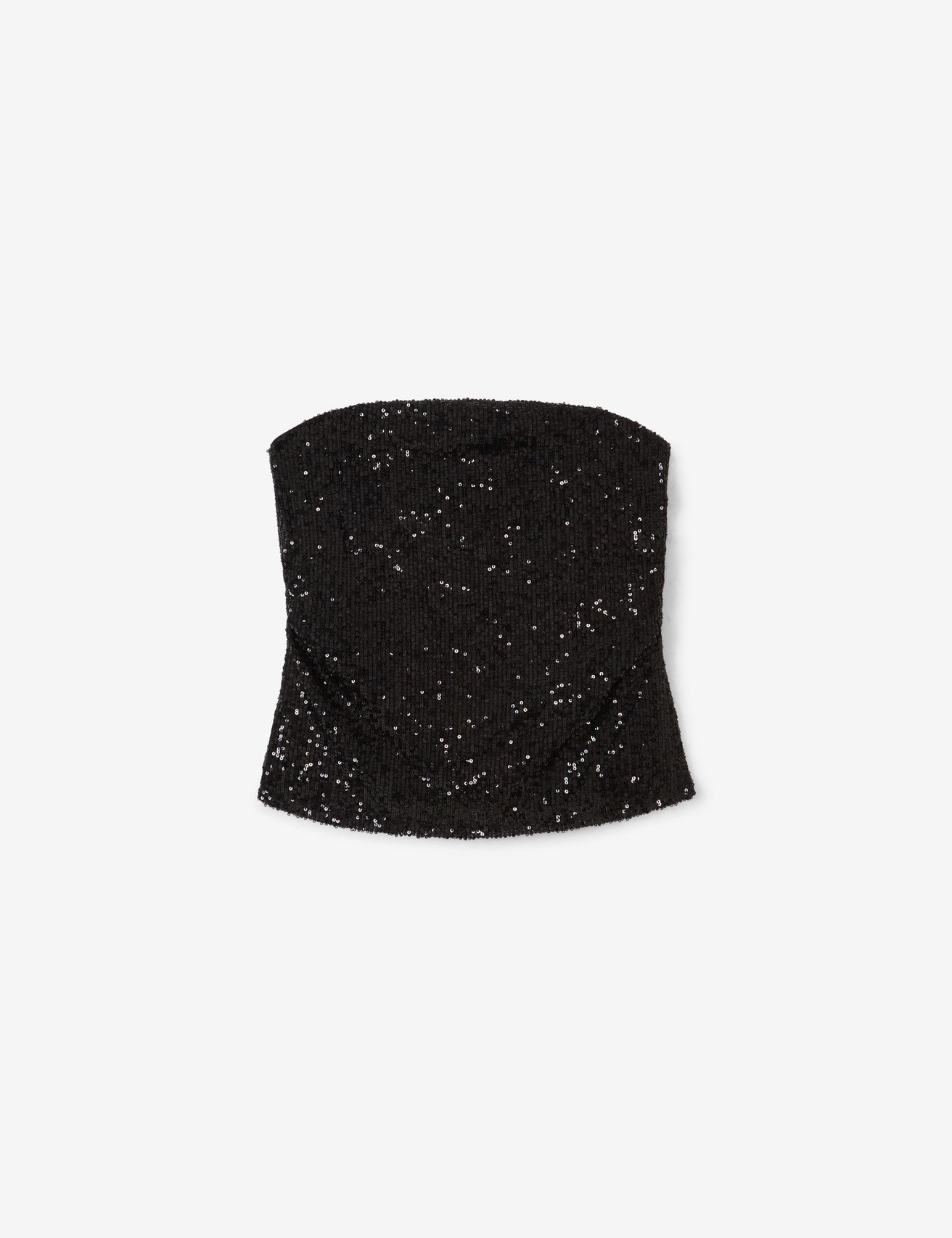 Top bustier à sequin noir - Image 1