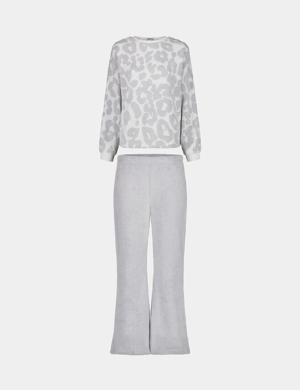 Ensemble pyjama à poils doux gris