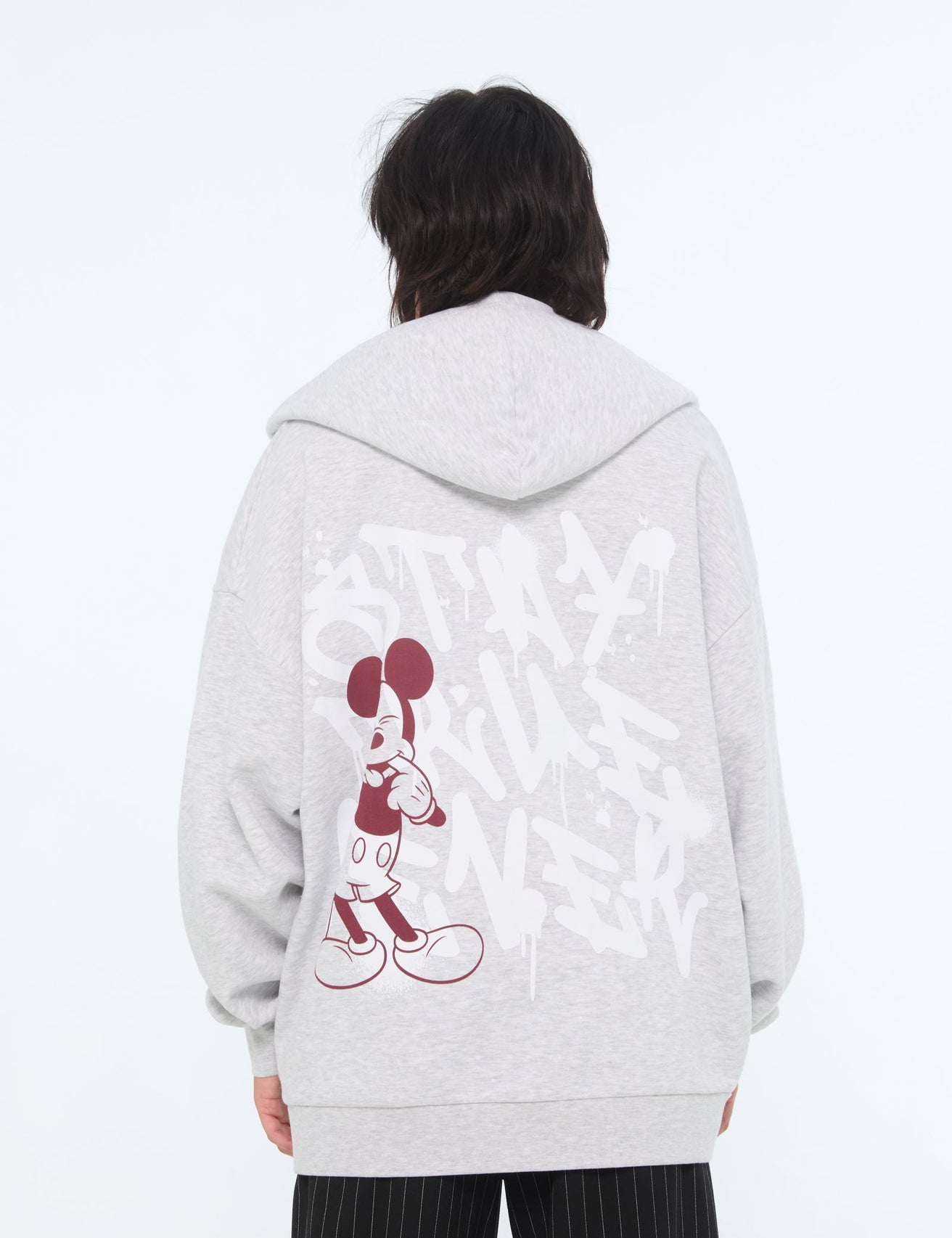 Sweat oversize Disney x Jennyfer gris clair - Image 2