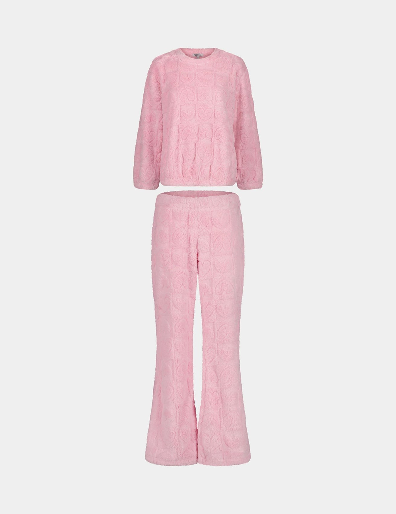 Ensemble pyjama à poils doux rose - Image 1