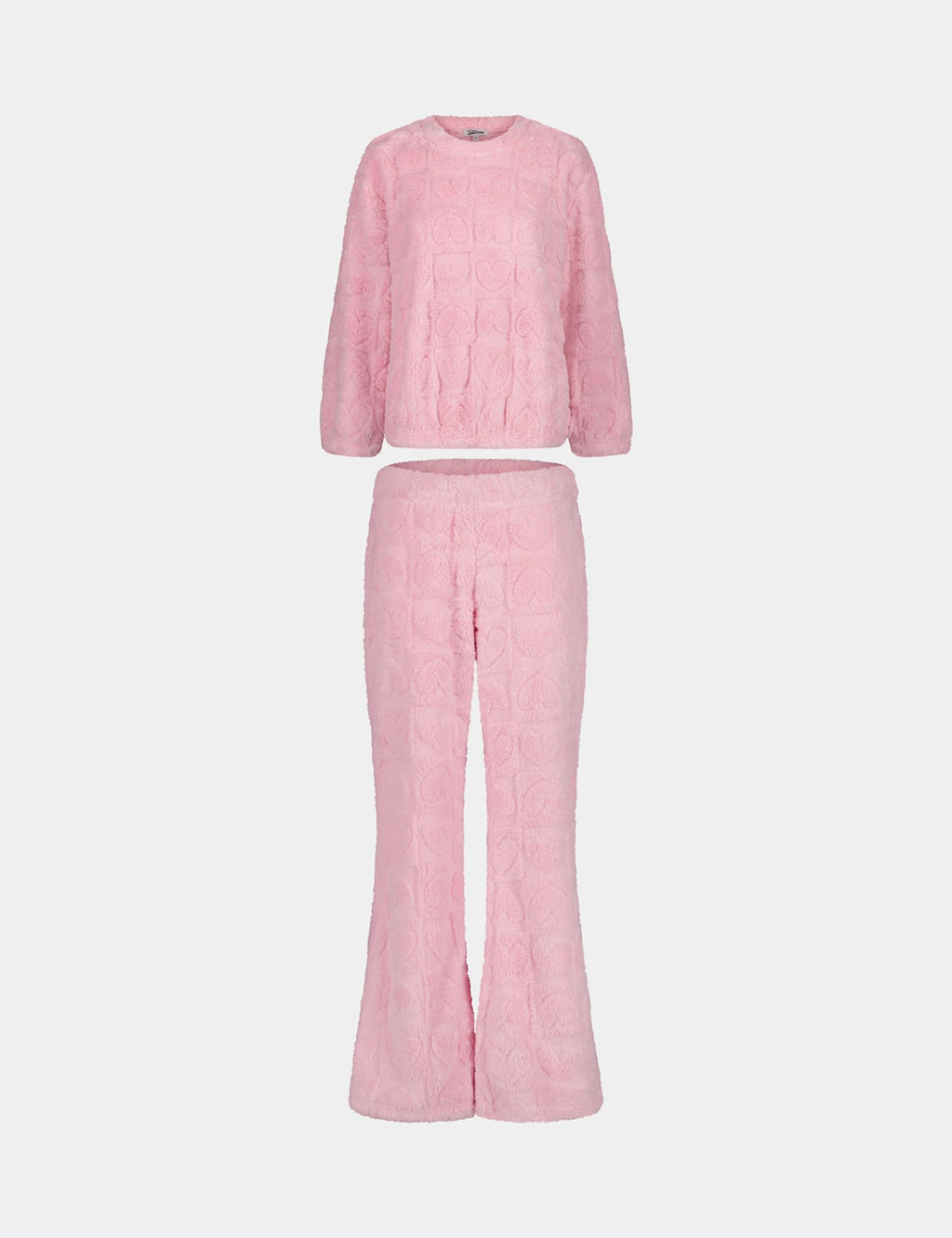 Ensemble pyjama à poils doux rose