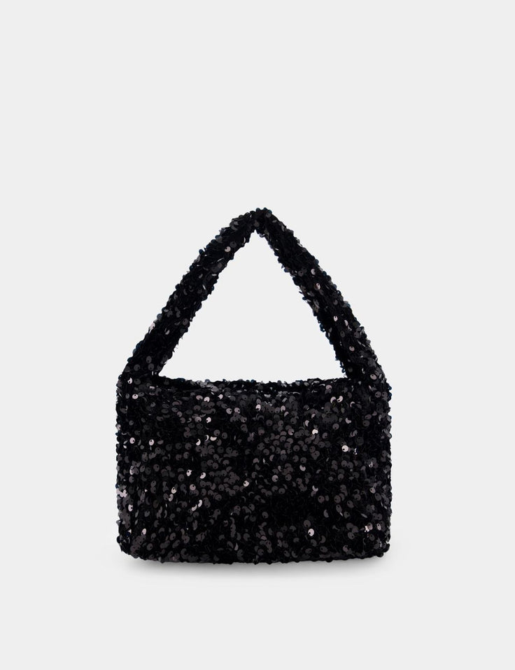 Sac à main noir en sequin