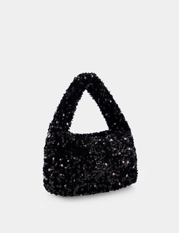 Sac à main noir en sequin