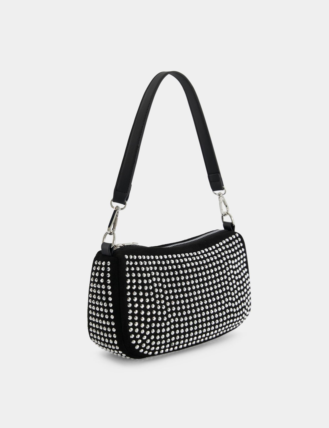 Sac à main à strass noir - Image 1