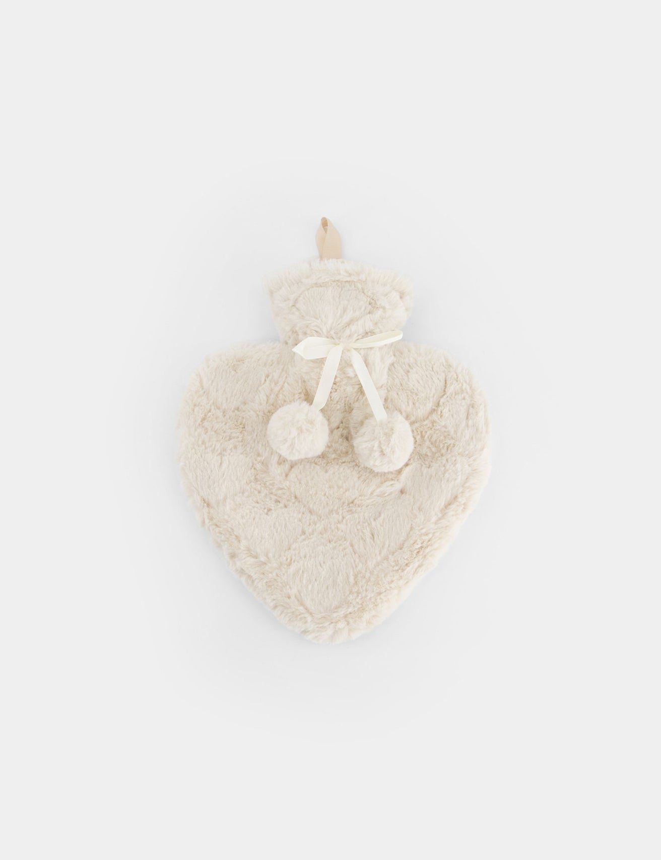 Bouillotte douce en forme de coeur, sable - Image 1