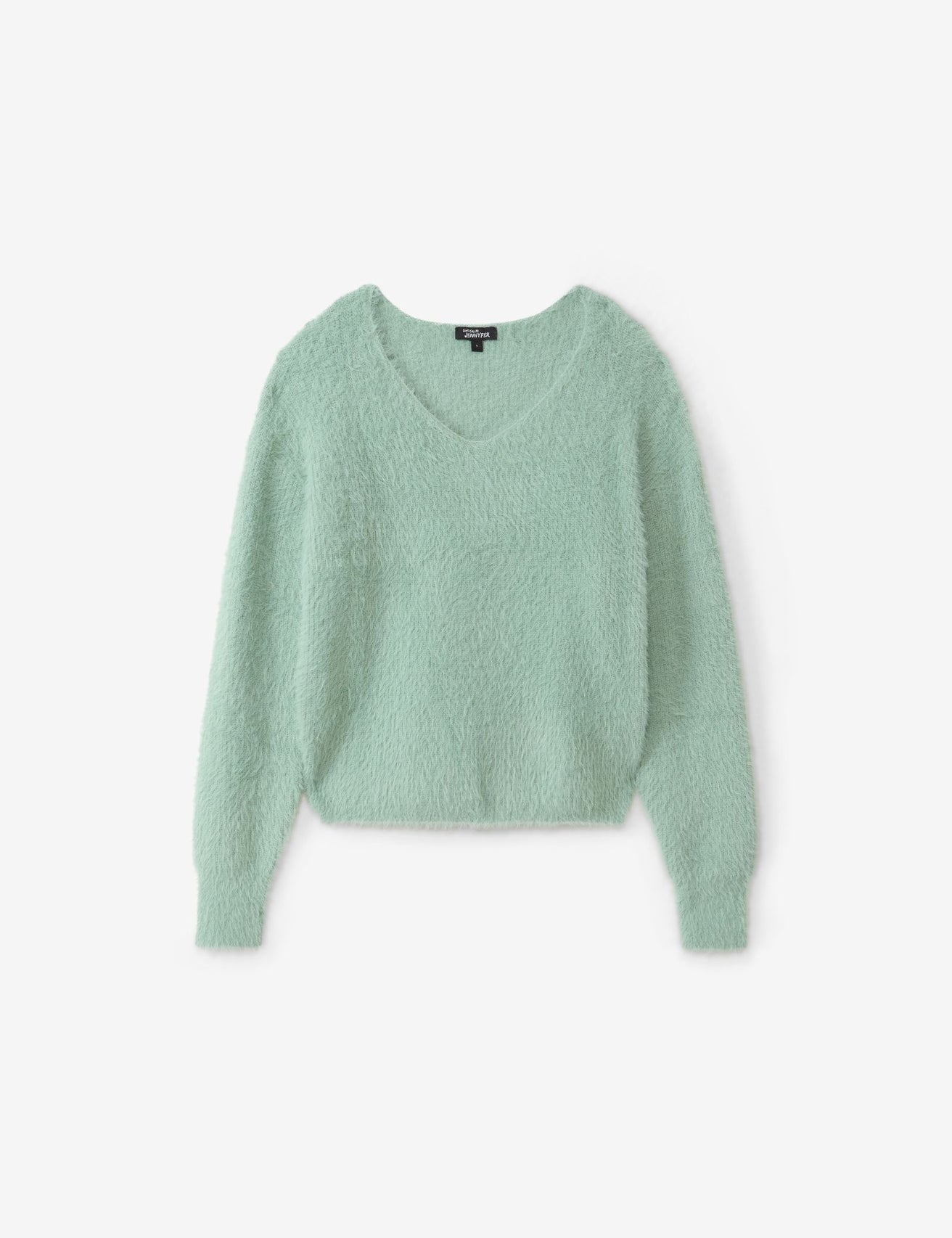 Pull oversize doux vert foncé - Image 2