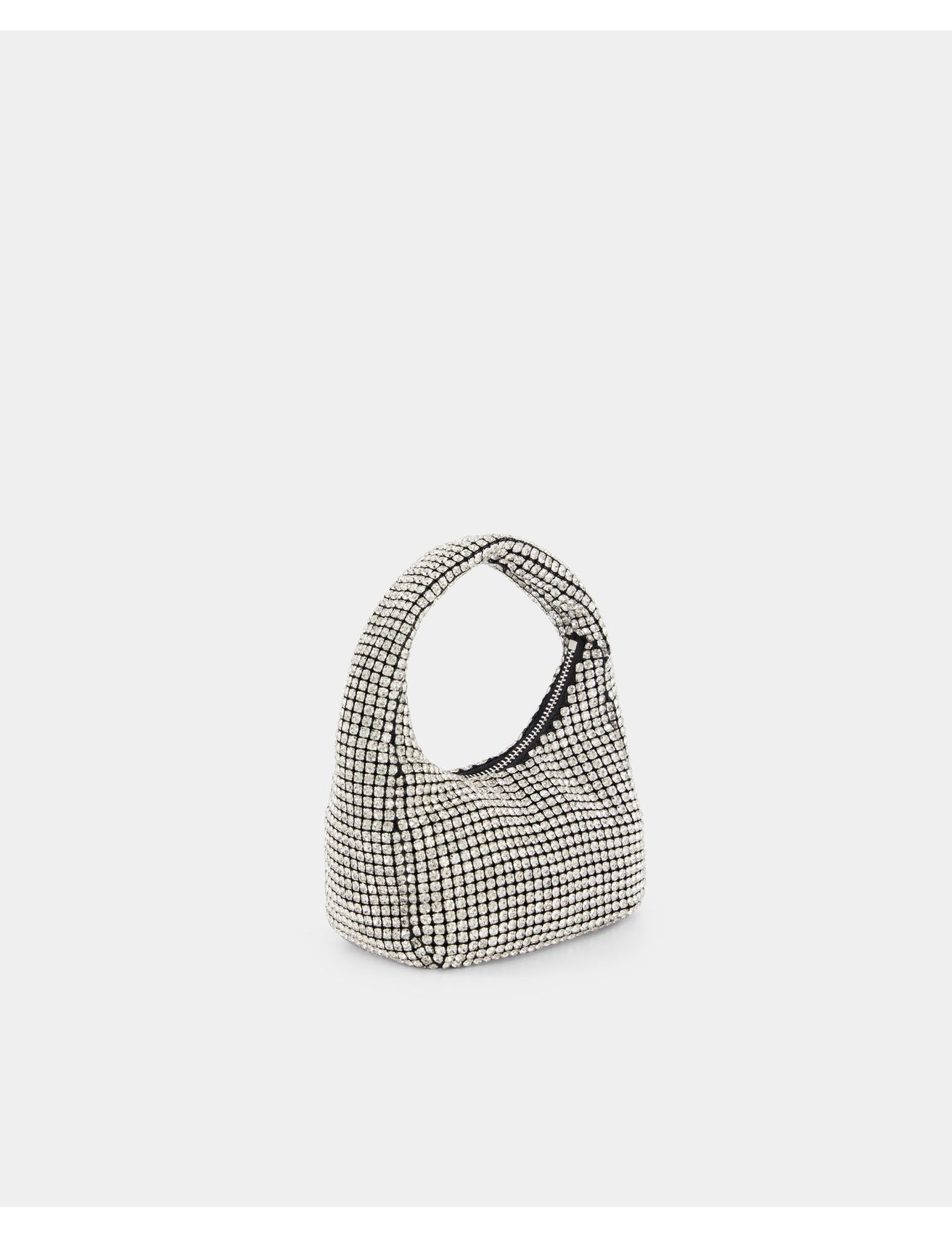 Petit sac à main à strass argenté - Image 2