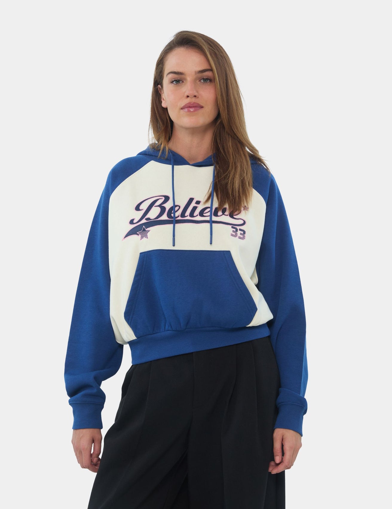 Sweat sable et bleu Believe - Image 1