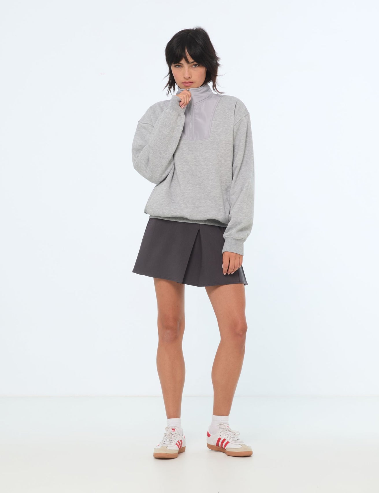 Sweat oversize gris chine - Image 3