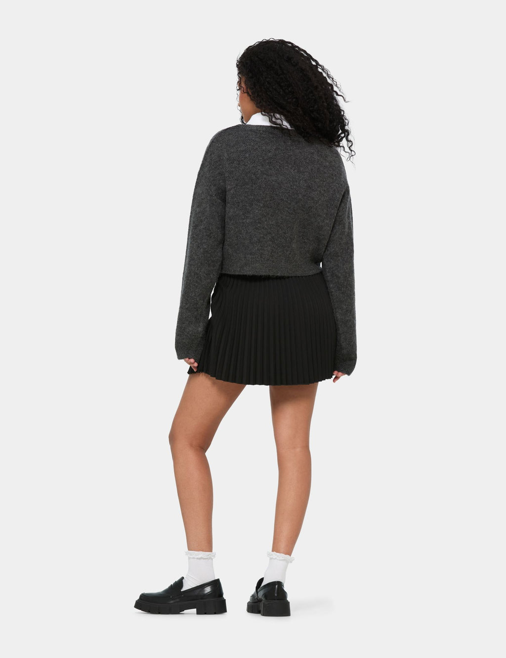 Jupe short plissée noire