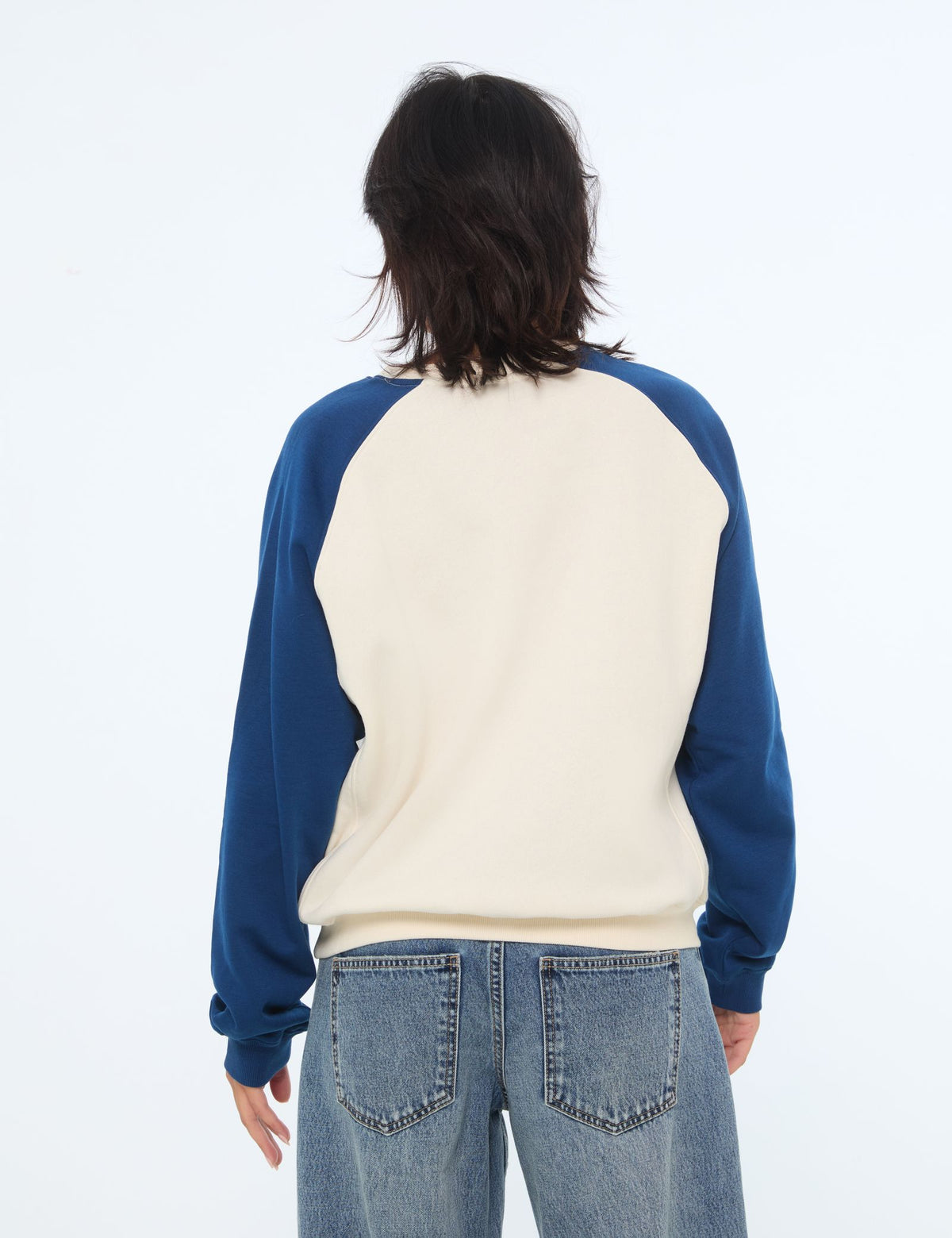 Pull oversize sable et bleu