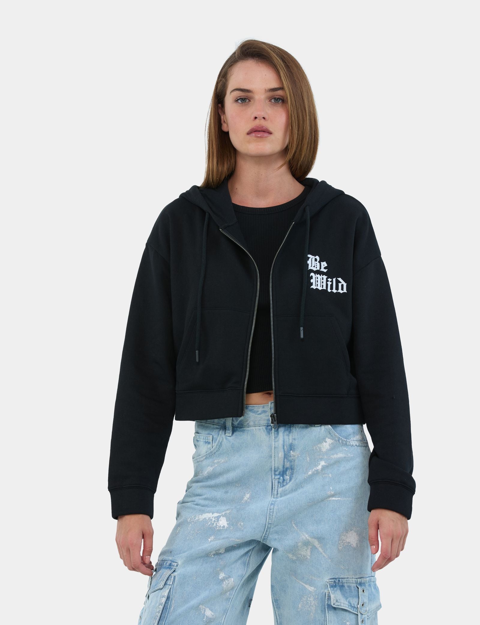 Sweatshirt zippé noir