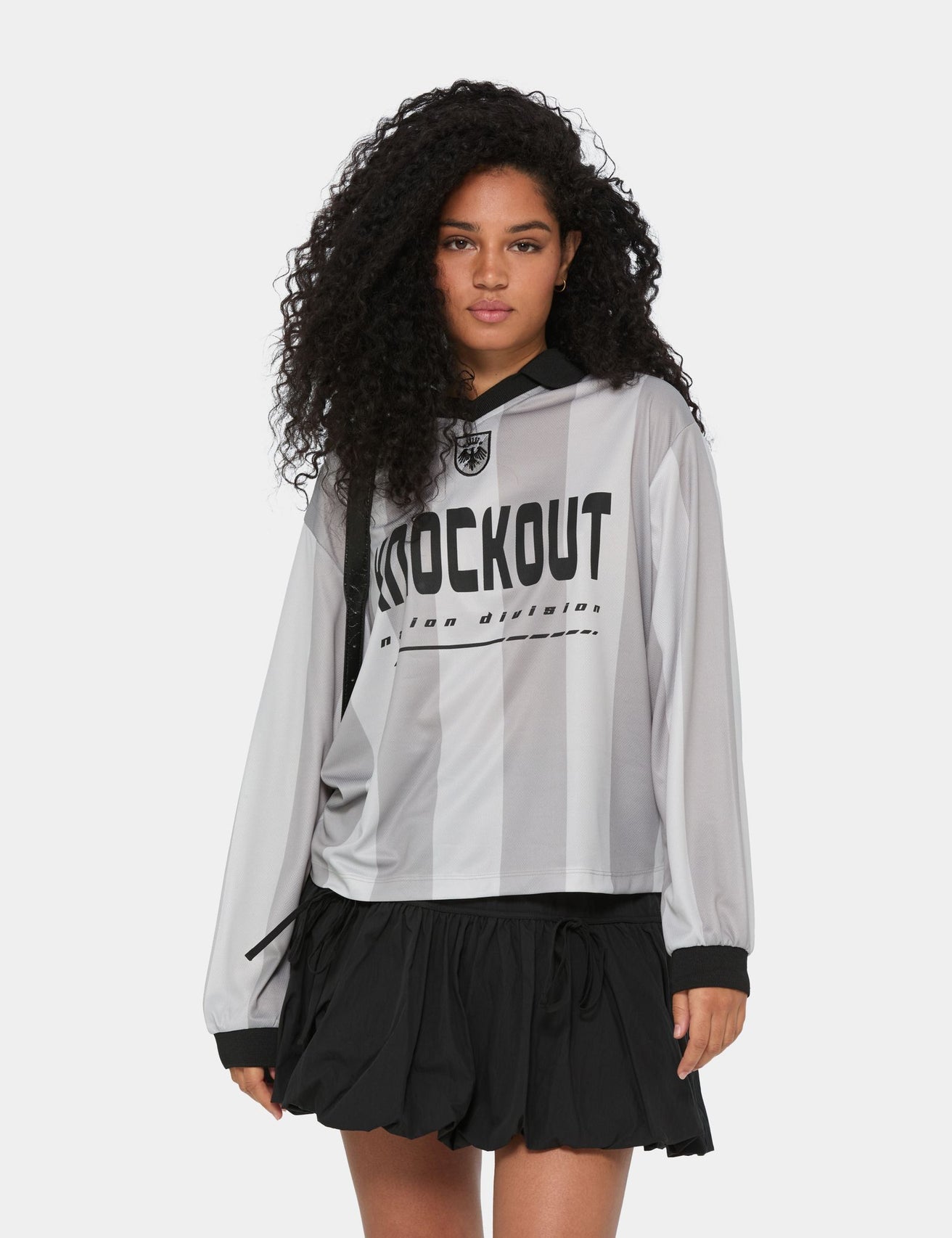 T-shirt de foot à manches longues gris clair - Image 1