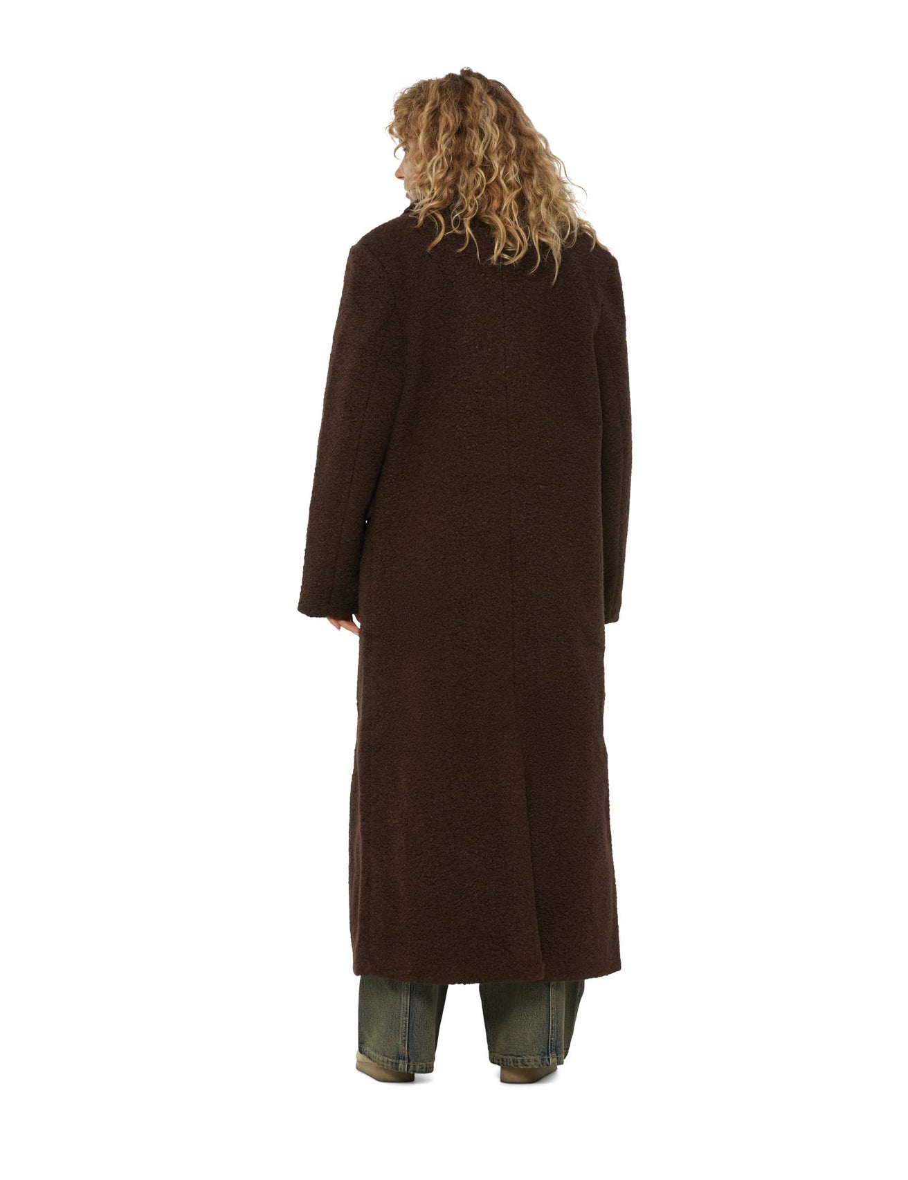 Long manteau marron - Image 2