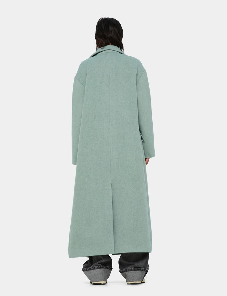 Long manteau vert clair