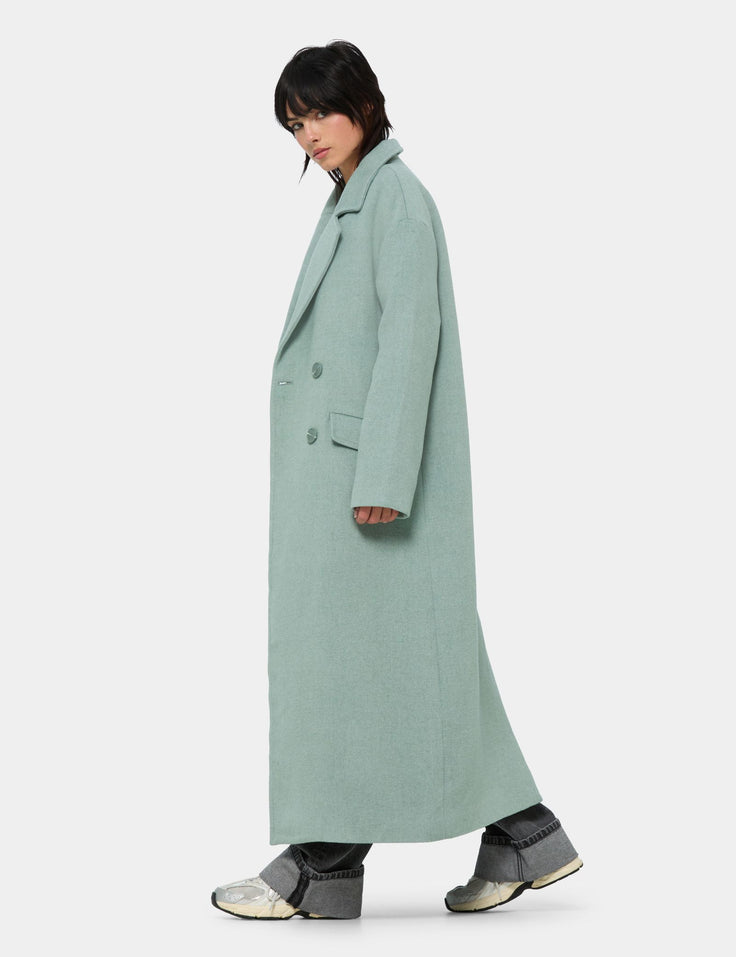 Long manteau vert clair