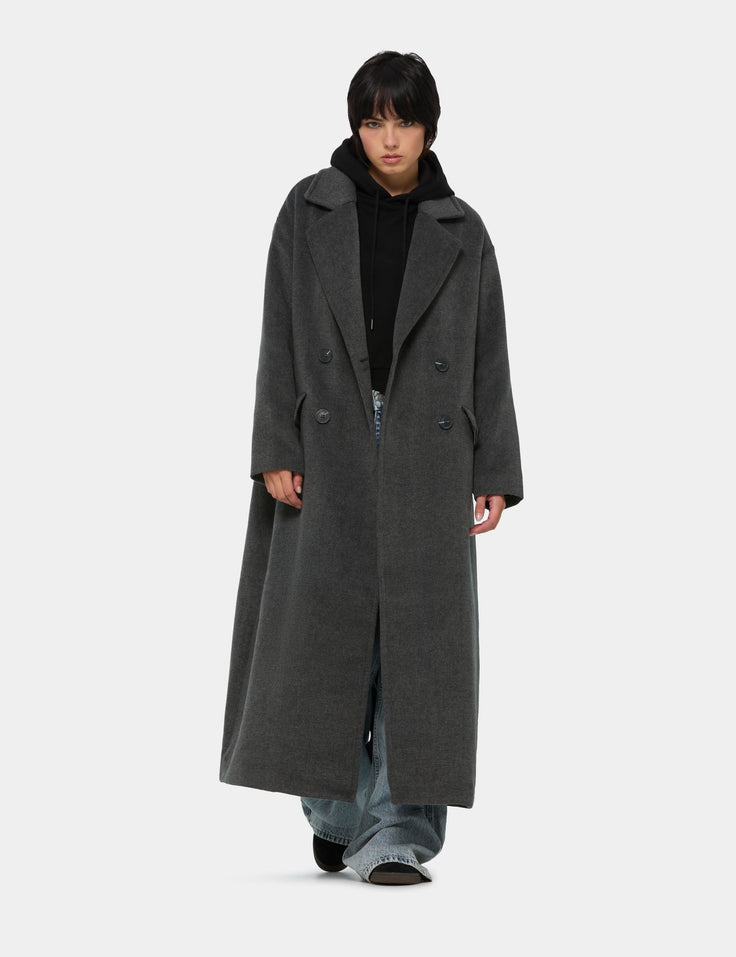 Long manteau gris foncé