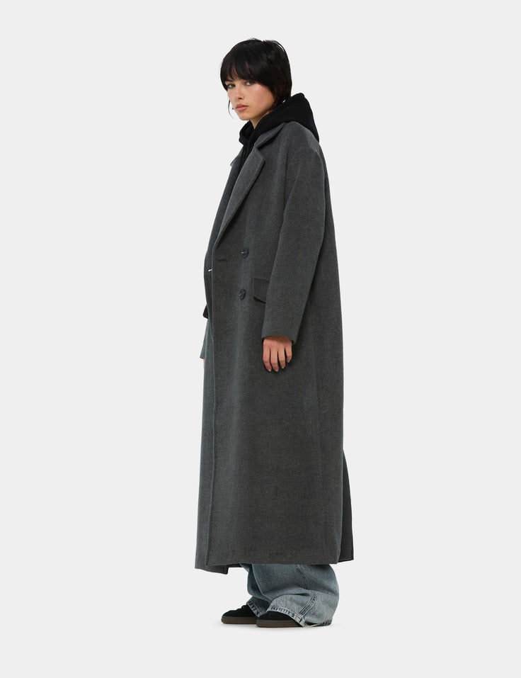 Long manteau gris foncé