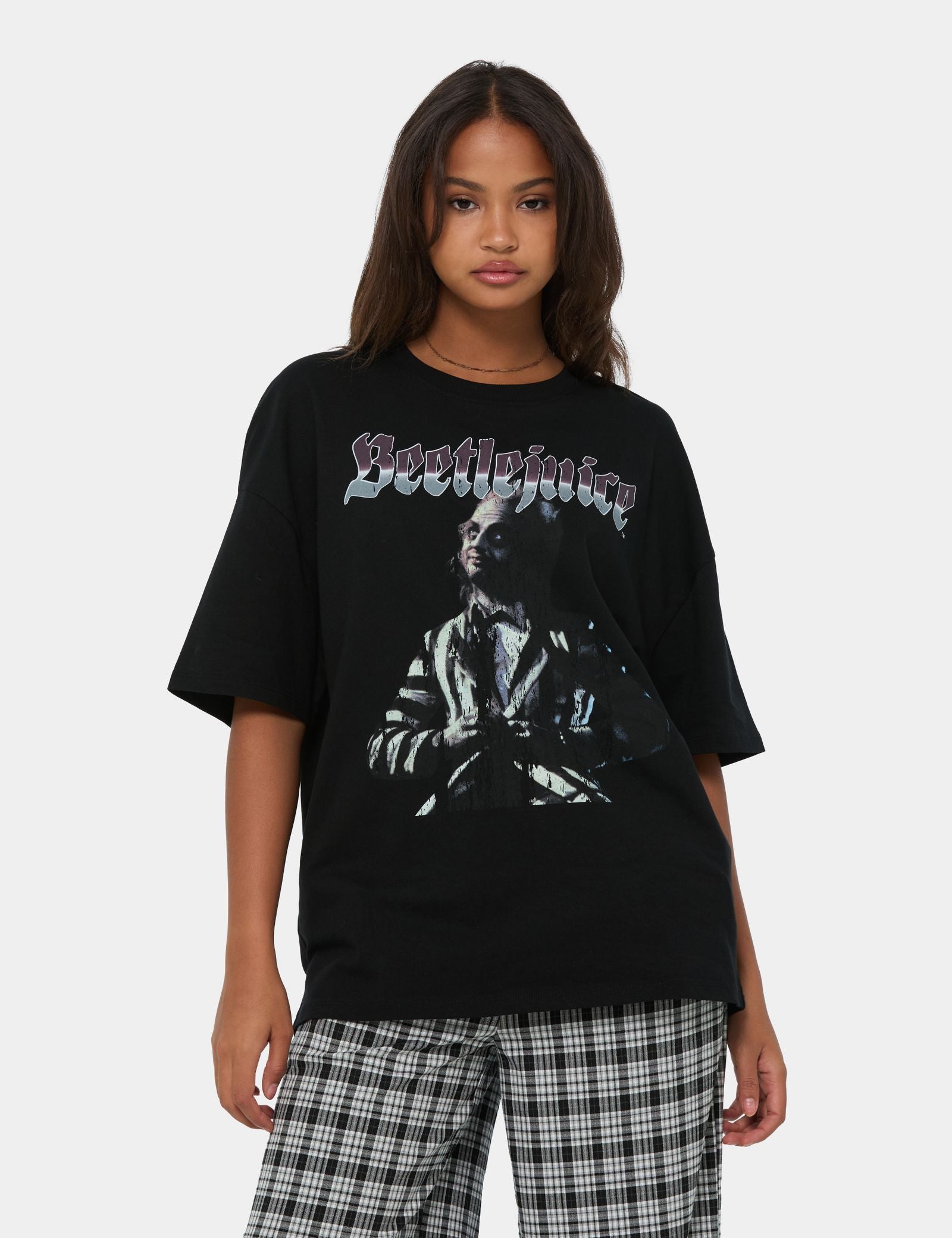 T-shirt imprimé Beetlejuice x Jennyfer noir