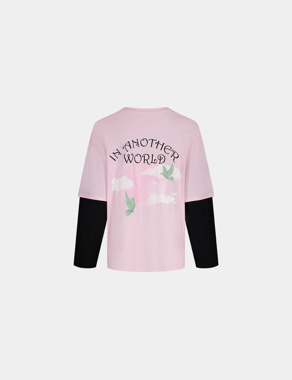 T-shirt oversize rose à motif