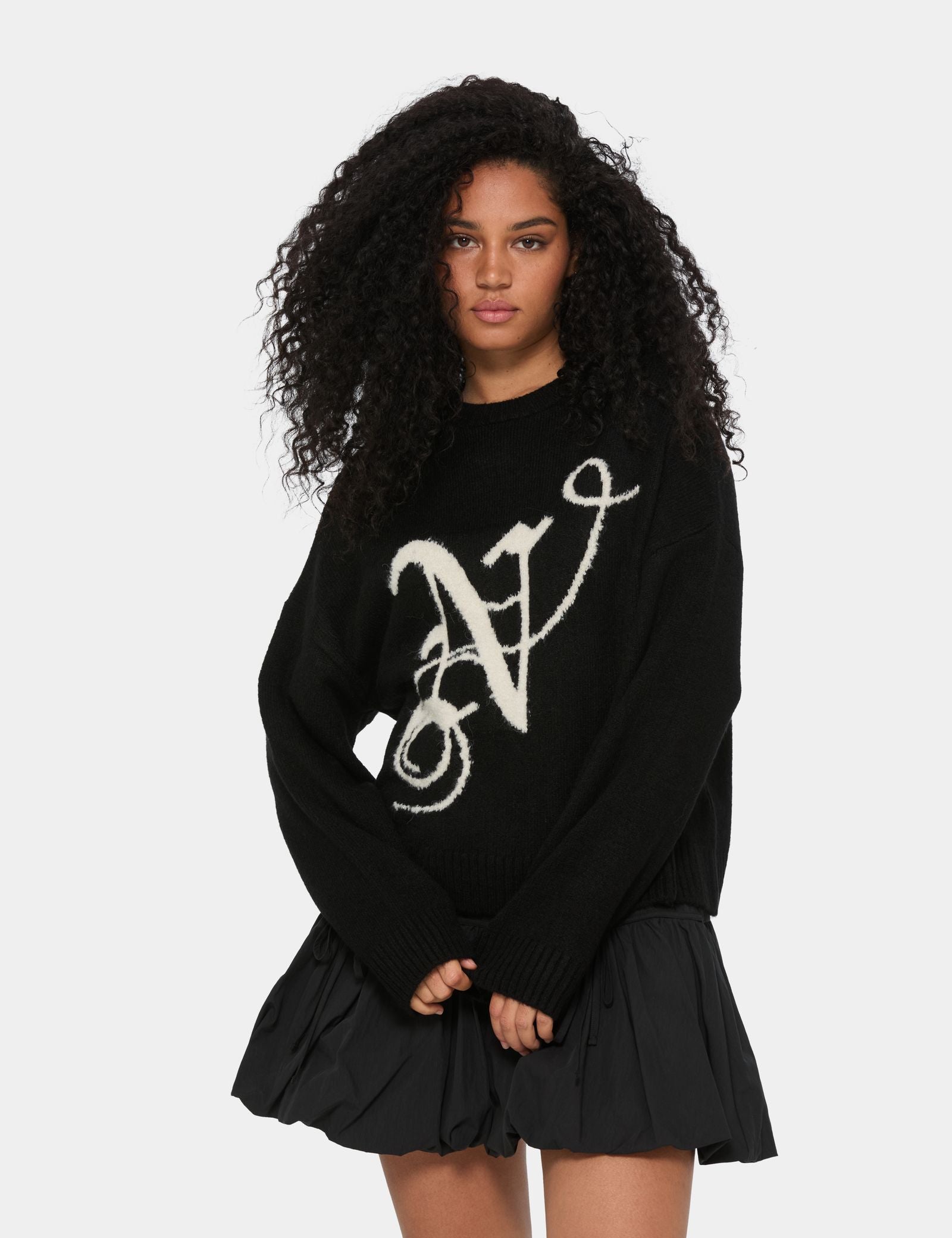 Pull oversize a message noir Jennyfer