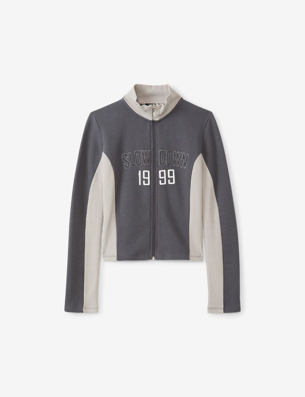 Sweat zippé gris foncé