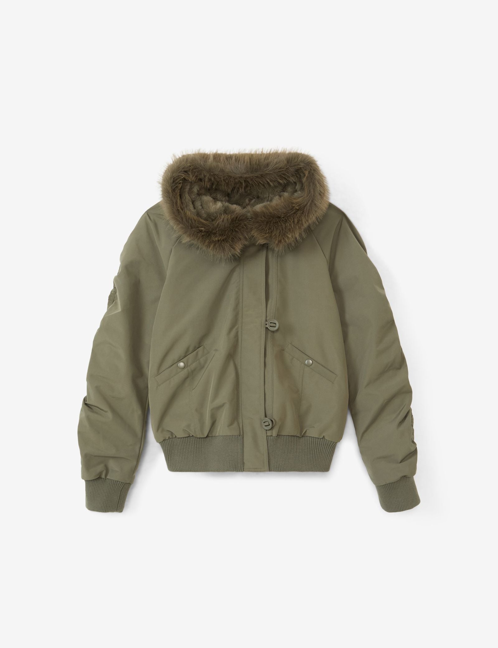 Blouson à capuche kaki