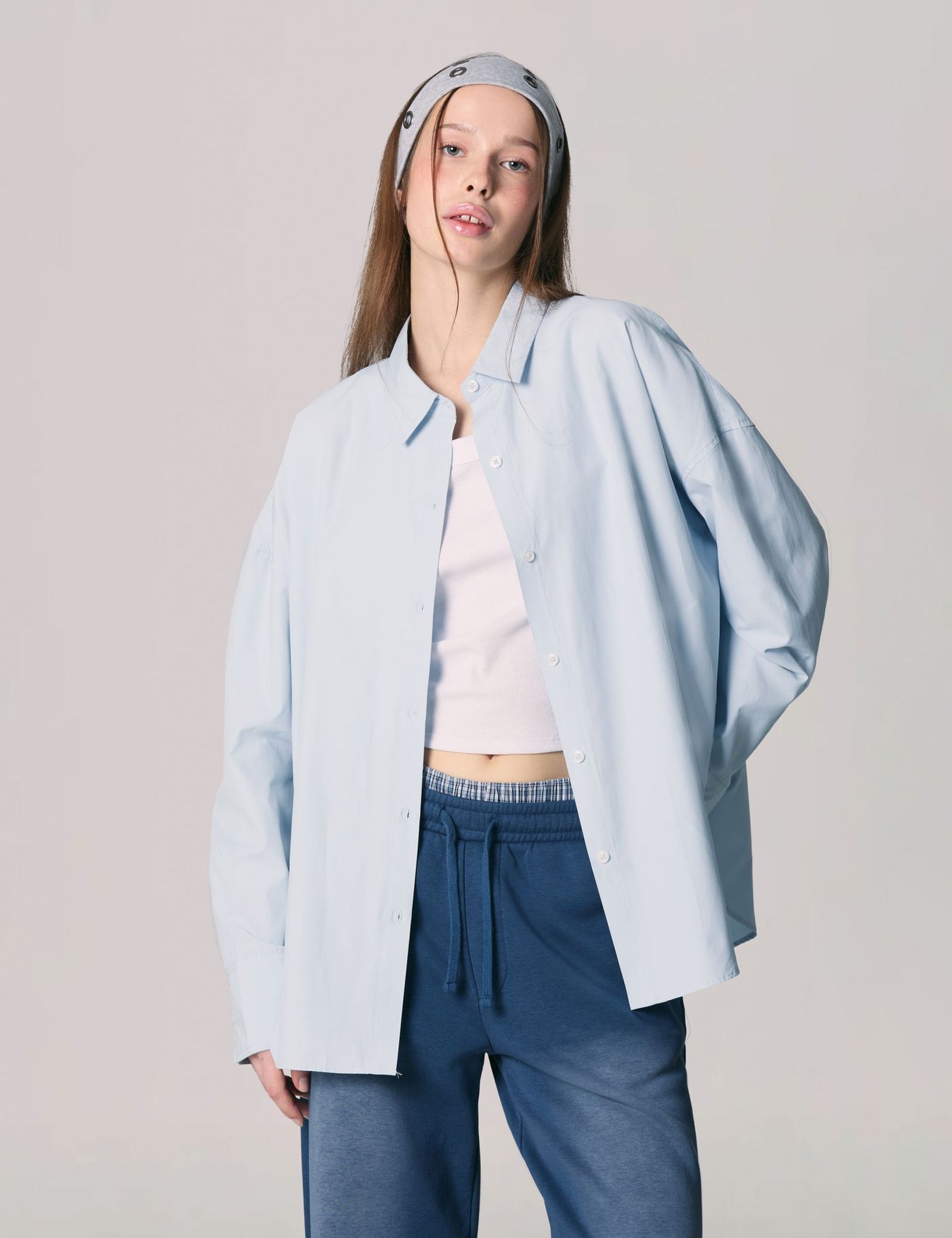 Chemise oversize bleu ciel - Image 2