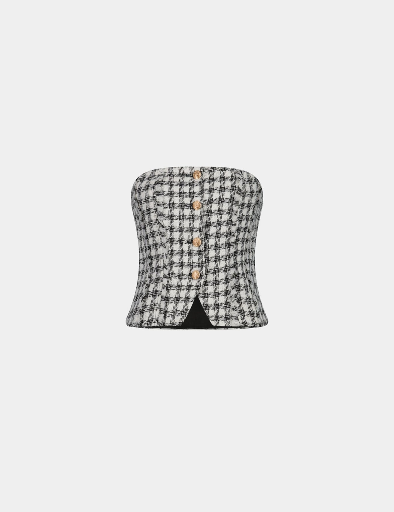 Bustier quadrillé écru - Image 4