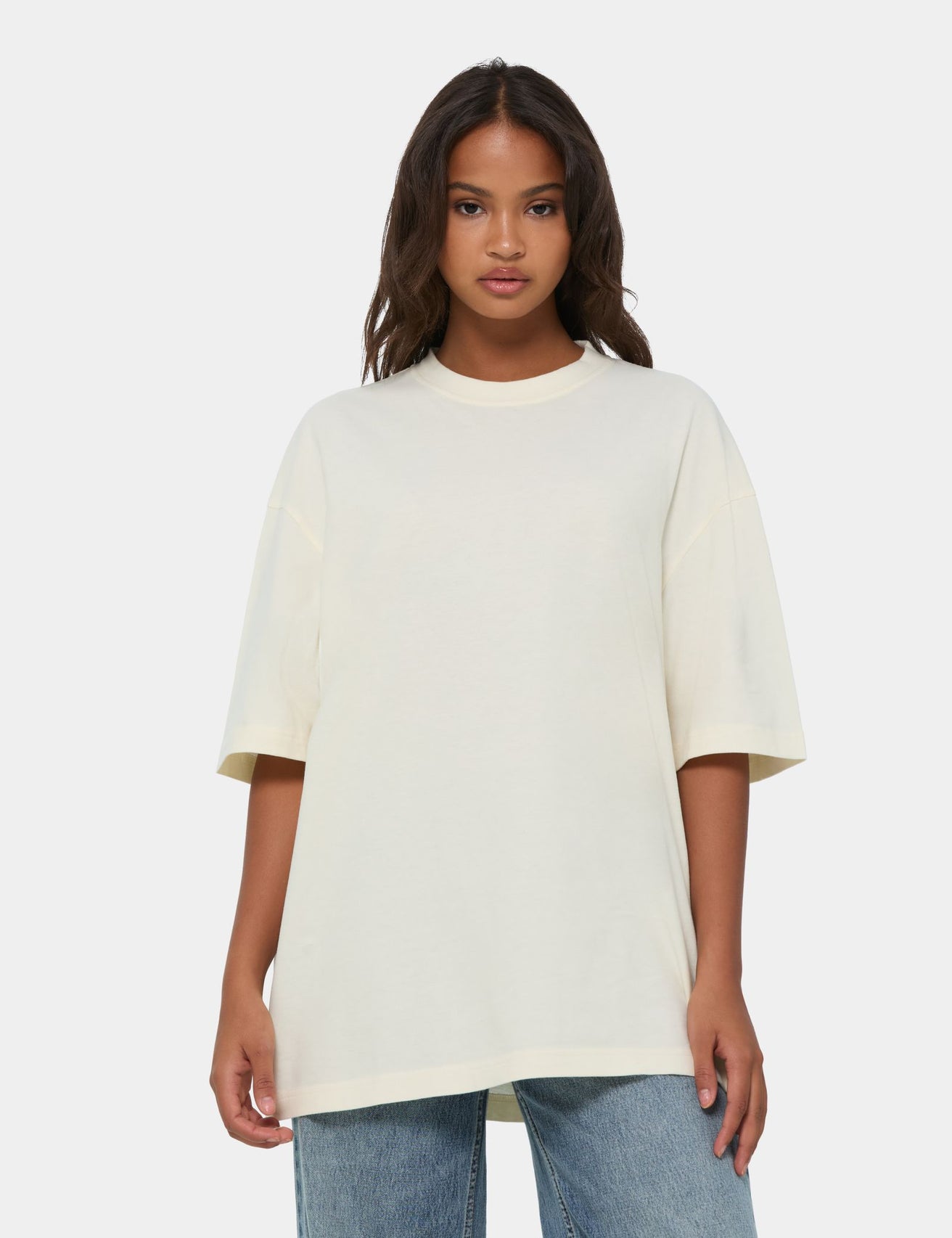 T-shirt oversize beige moyen - Image 1