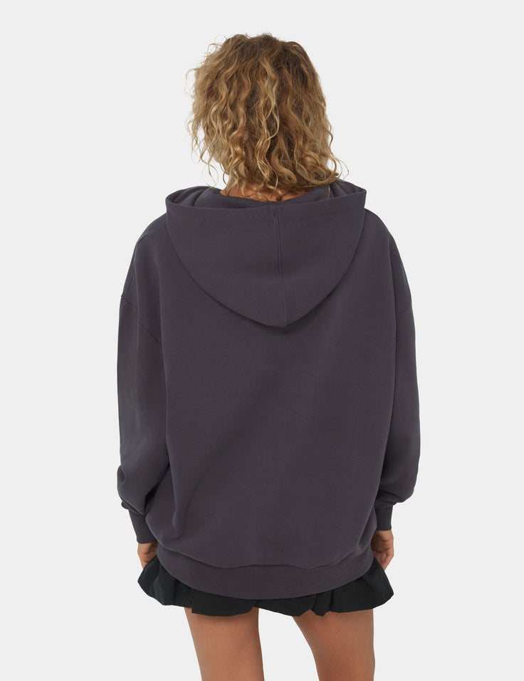 Sweat oversize à capuche NN brodé gris foncé