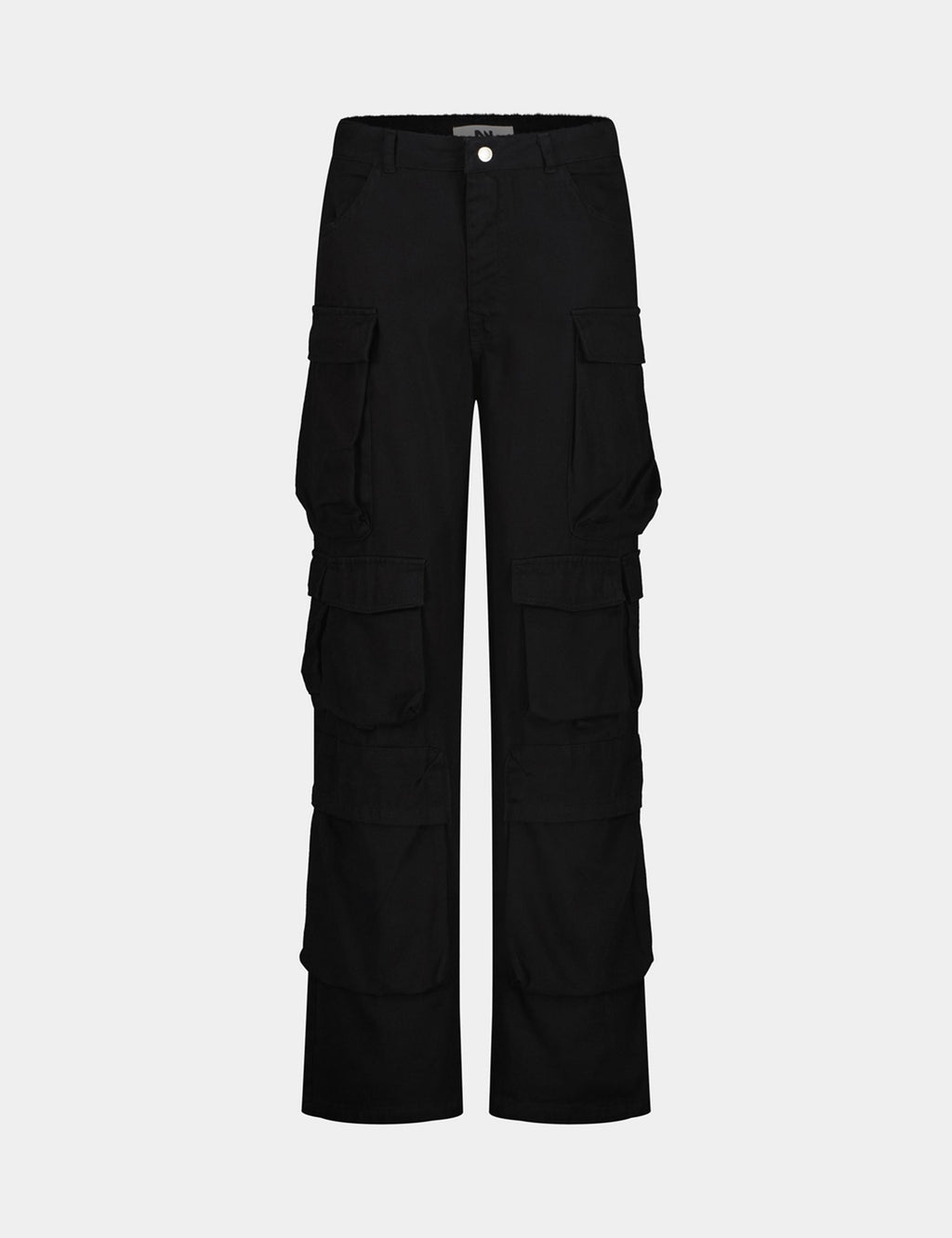 Pantalon cargo Wide Leg taille basse noir