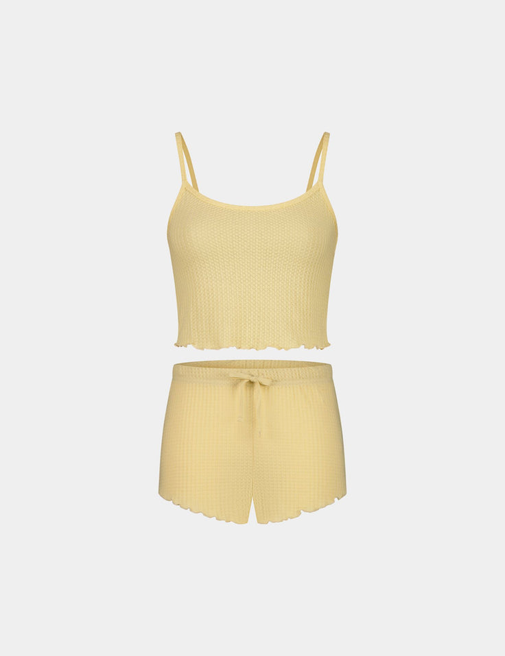 Ensemble shorty et débardeur jaune foncé