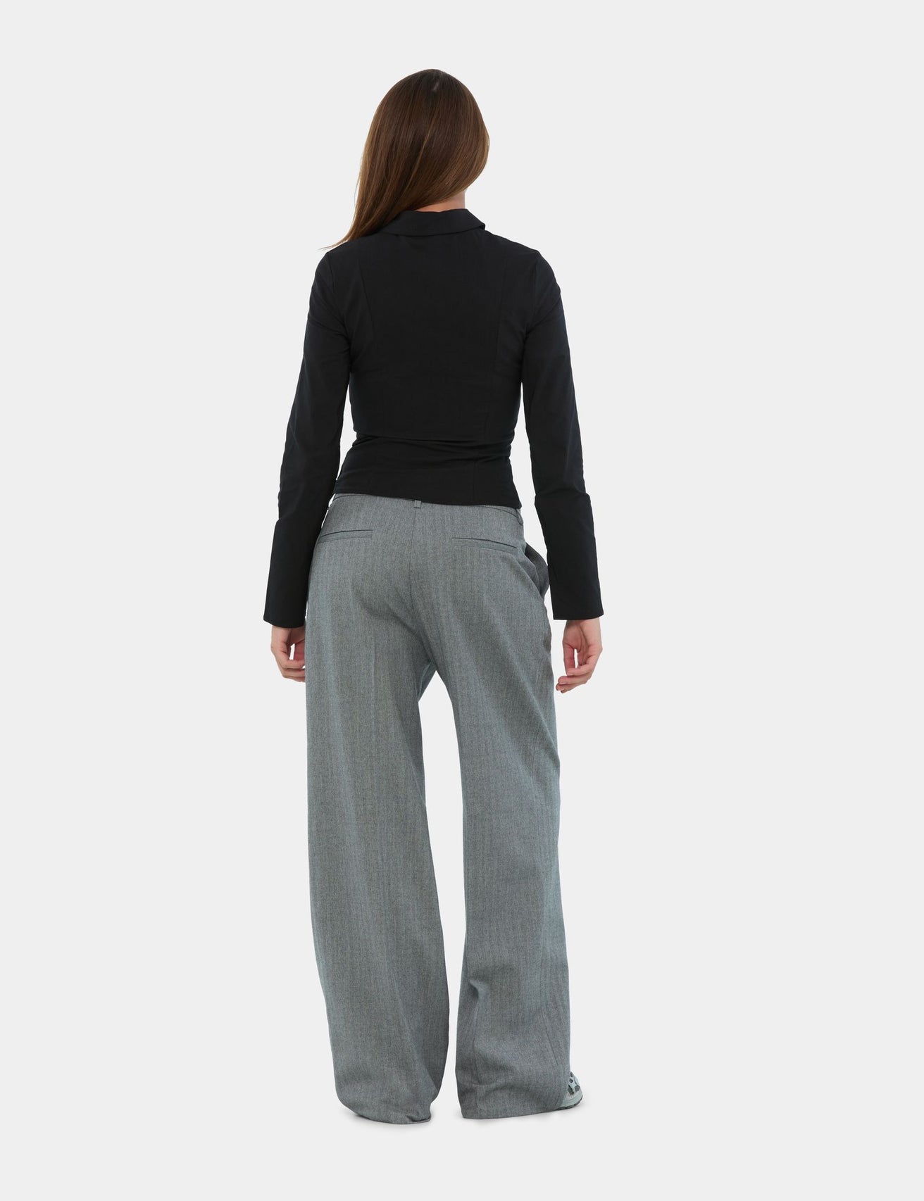 Pantalon tailleur droit gris moyen - Image 2