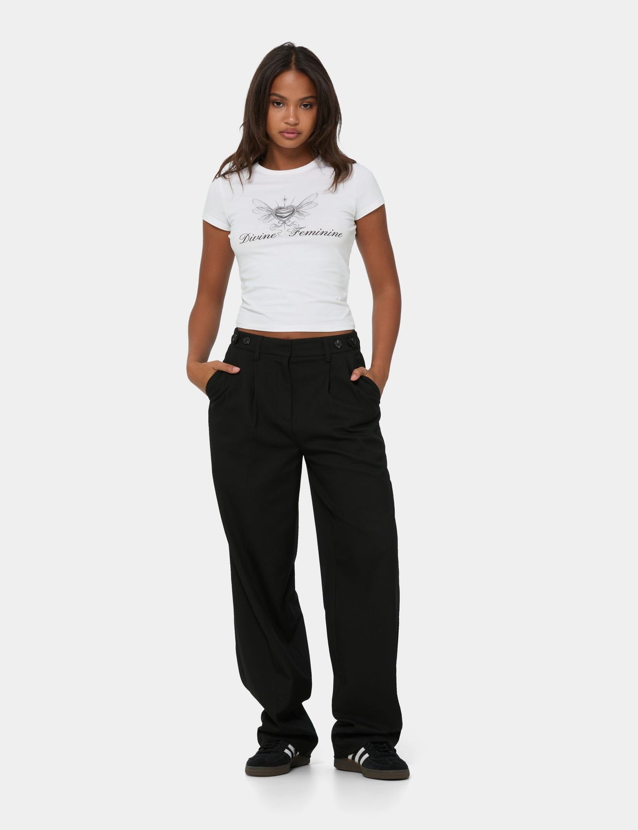 Pantalon tailleur noir - Image 1