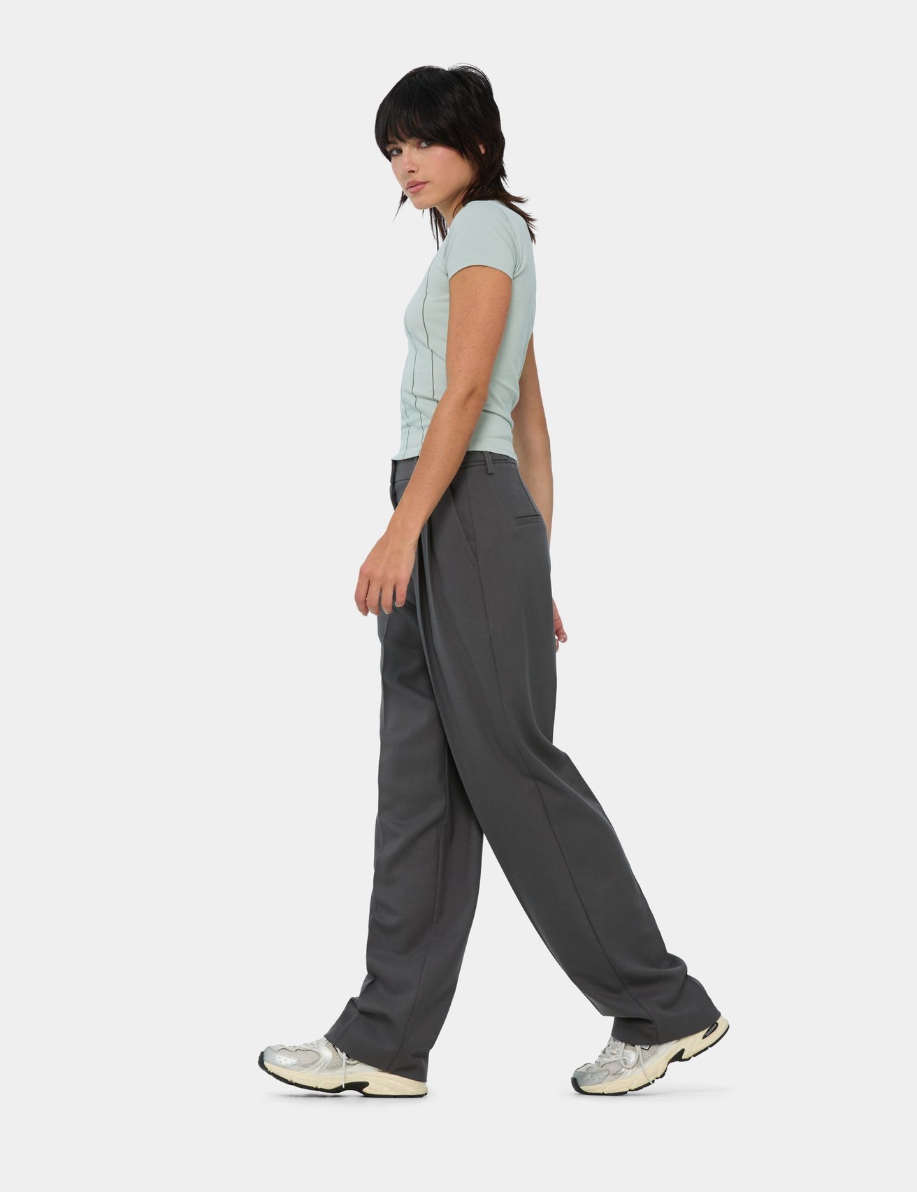 Pantalon tailleur gris foncé - Image 3