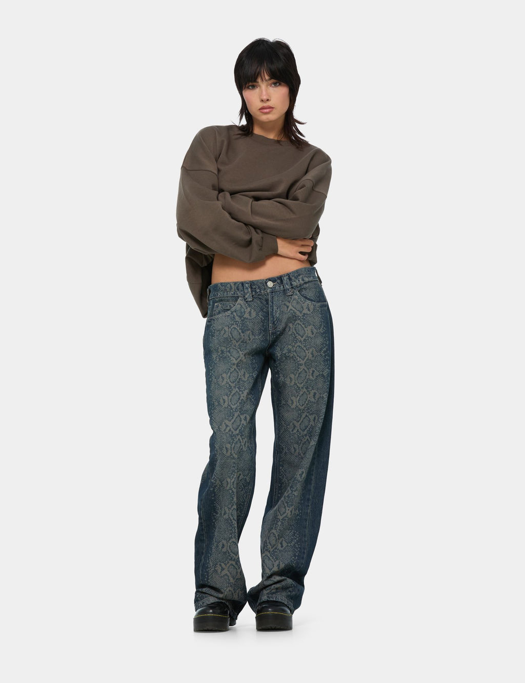 Jean Straight Taille Basse bleu