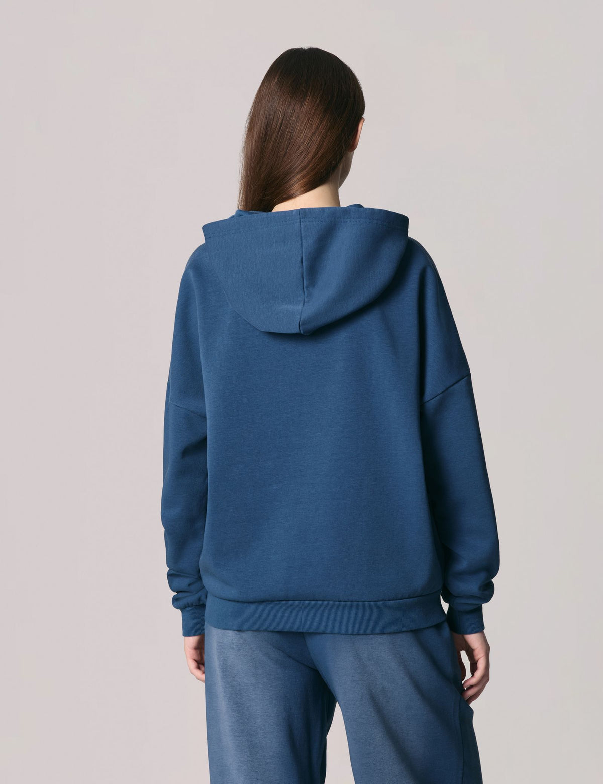 Sweat à capuche bleu jean