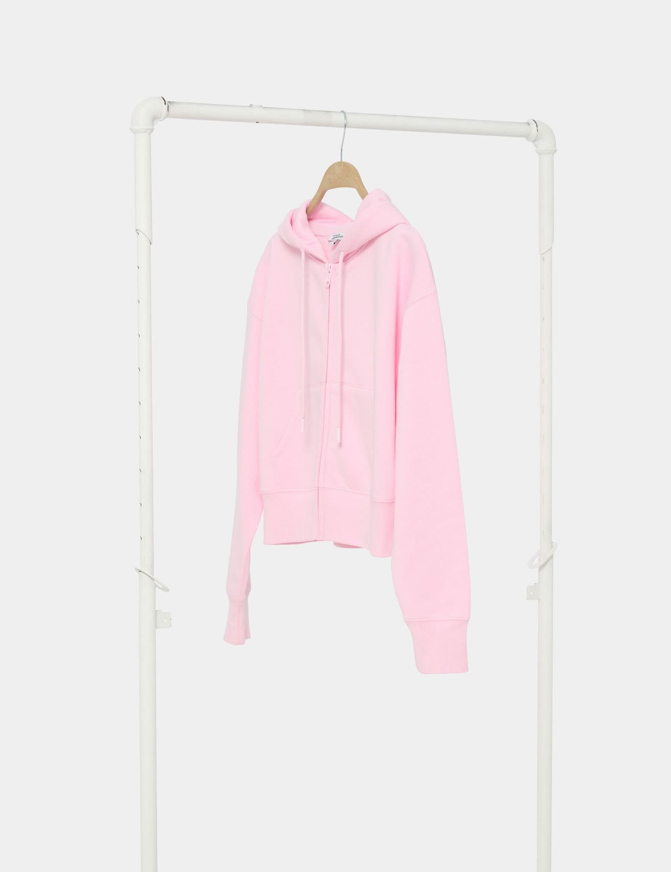 Gilet à capuche doux rose - Image 3