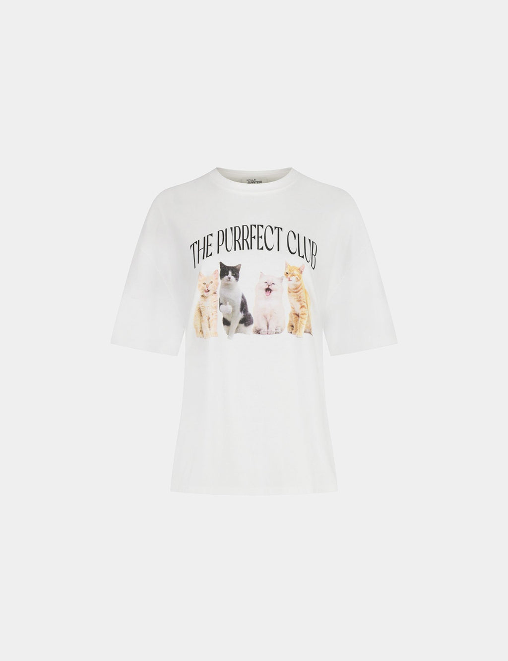 T-shirt blanc avec des chats