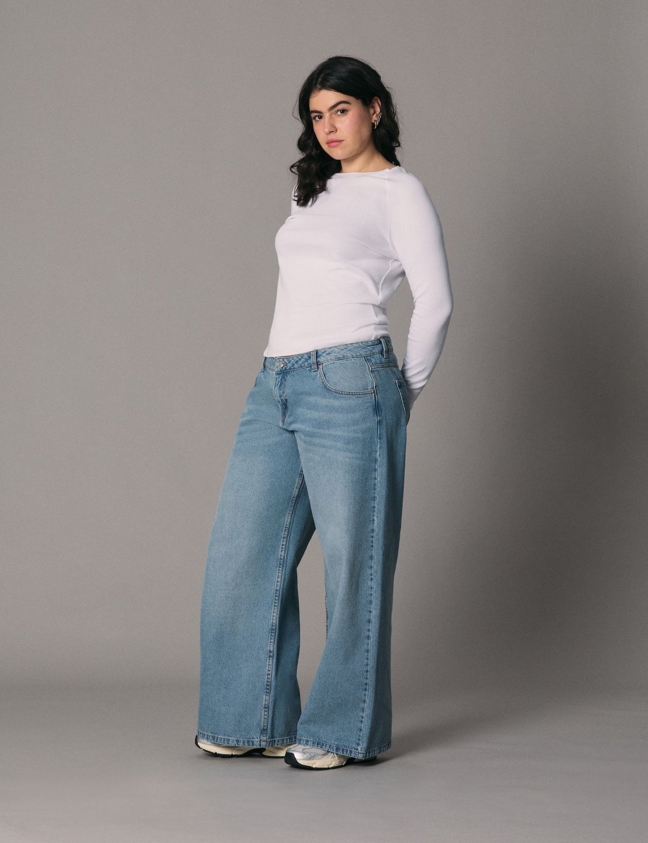 Jean Wide Leg taille basse bleu - Image 1