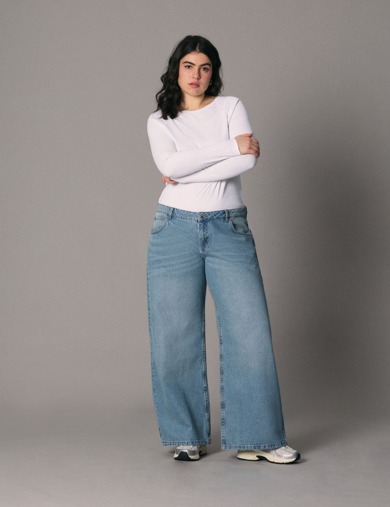 Jean Wide Leg taille basse bleu - Image 3