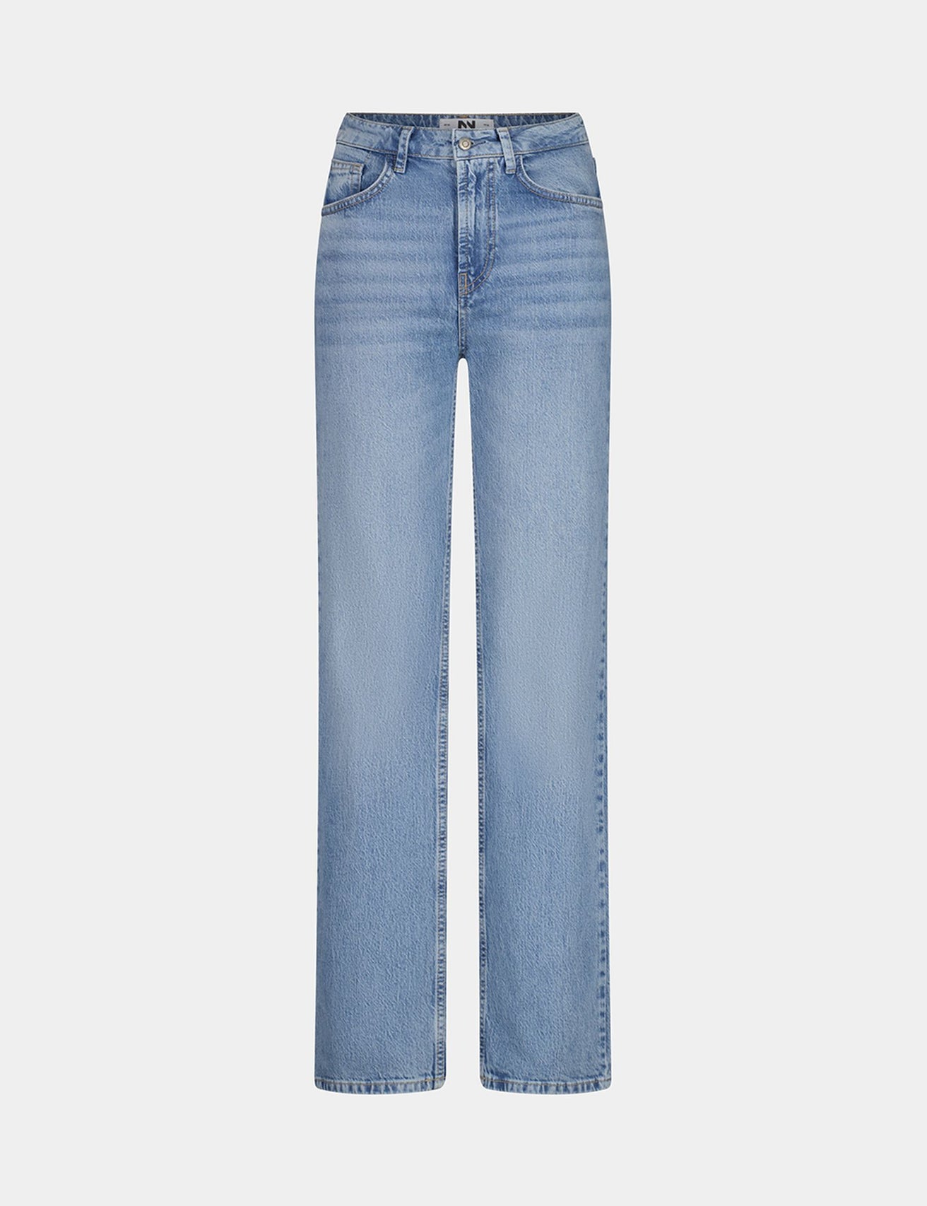 Jean straight taille basse bleu - Image 5