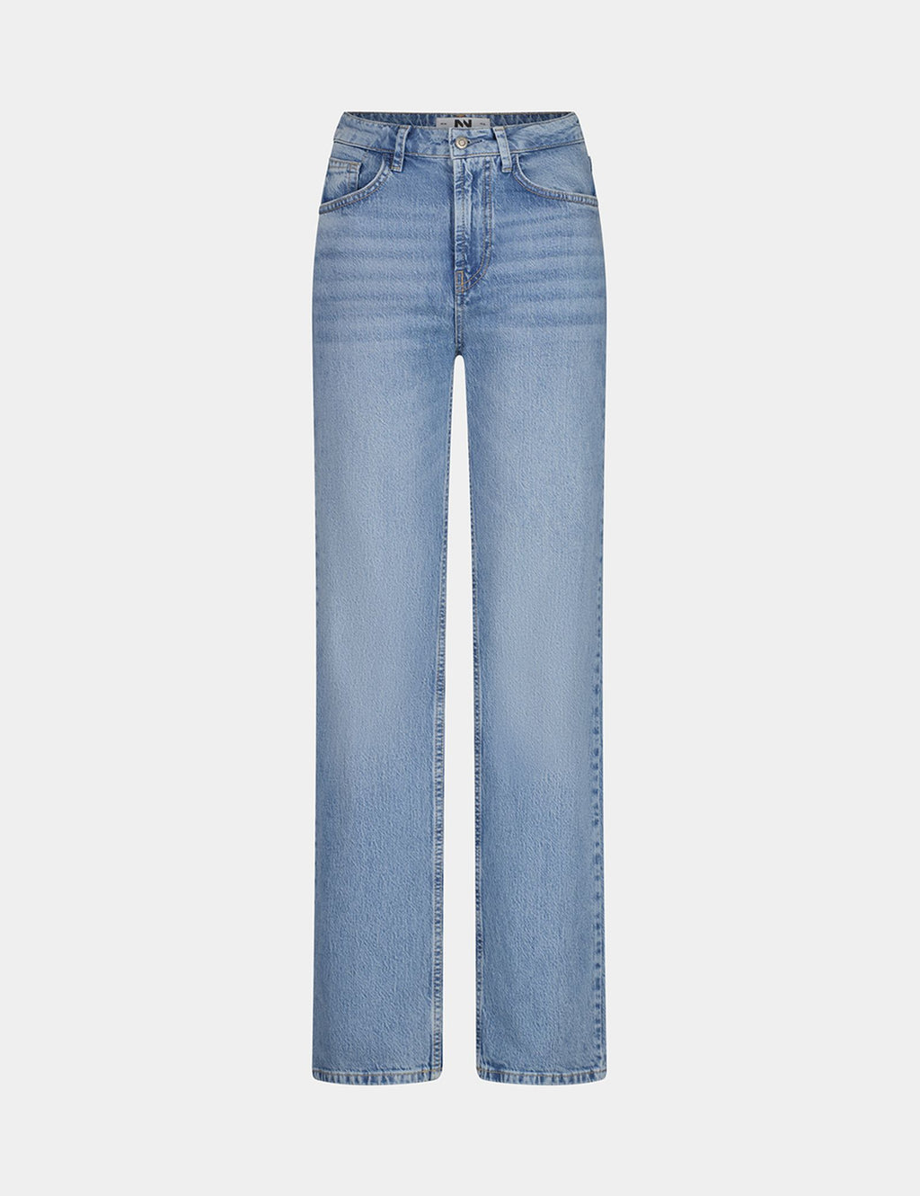 Jean straight taille basse bleu