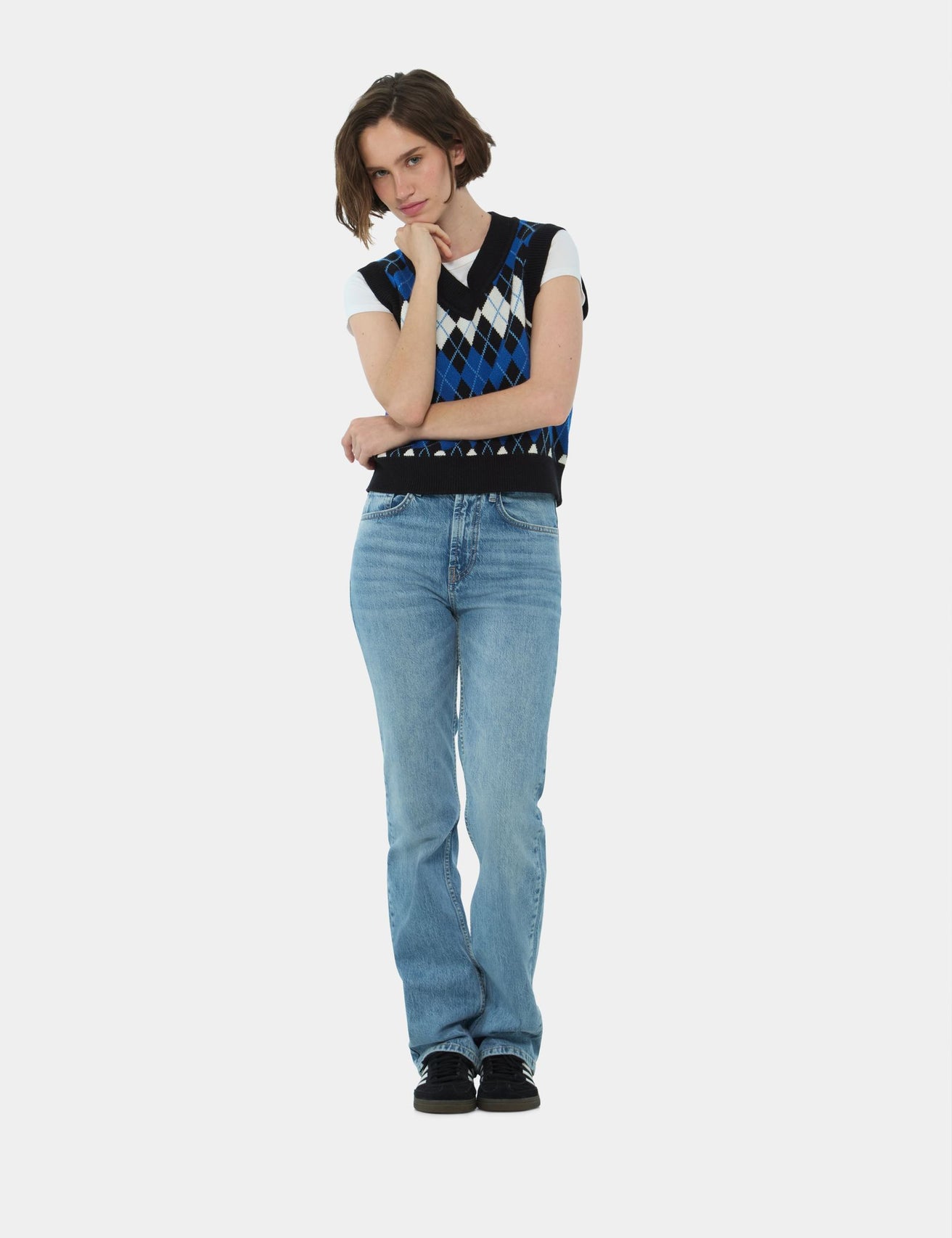 Jean Straight taille basse bleu - Image 1