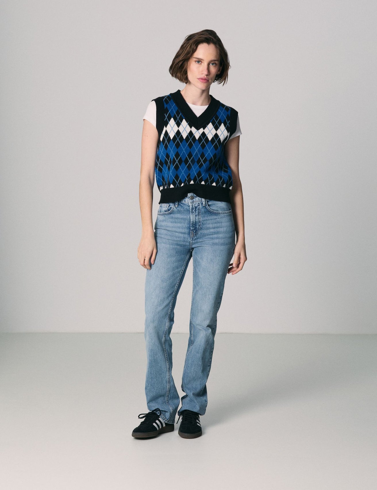 Jean Straight taille basse bleu - Image 1