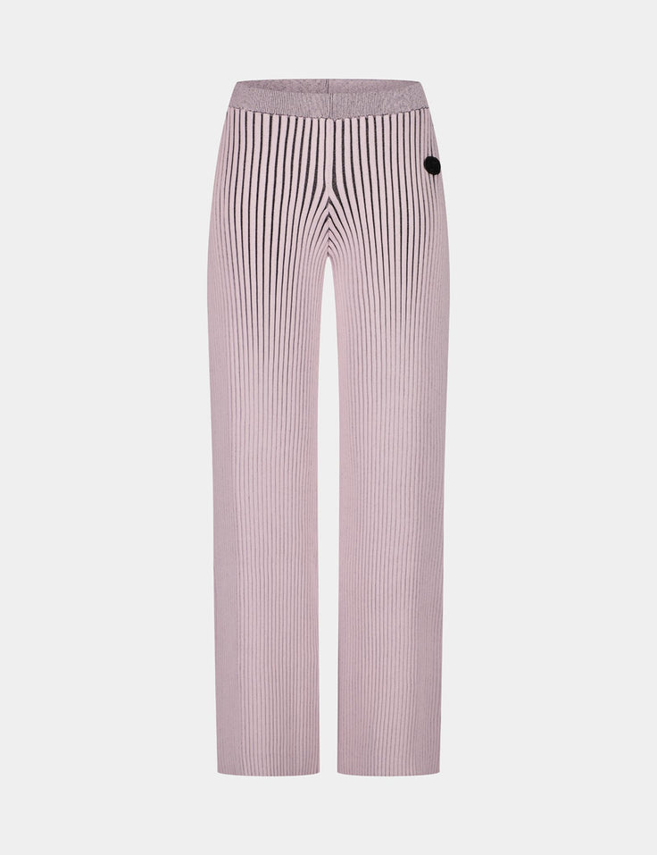 Pantalon en maille côtelée rose Maconga x Jennyfer