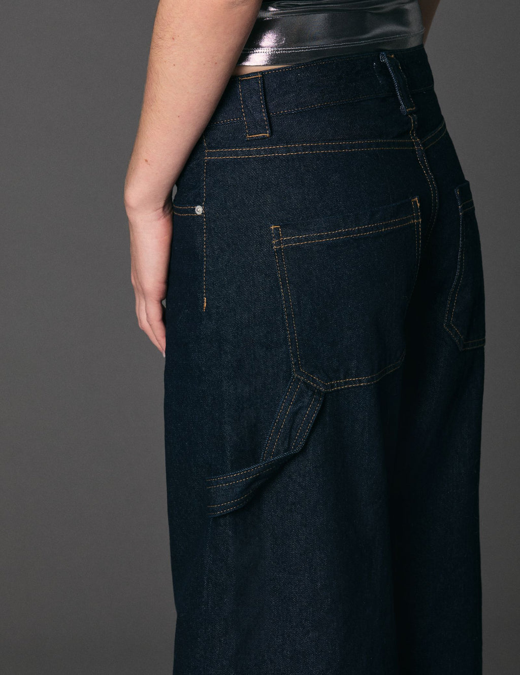 Jean Skater taille basse bleu