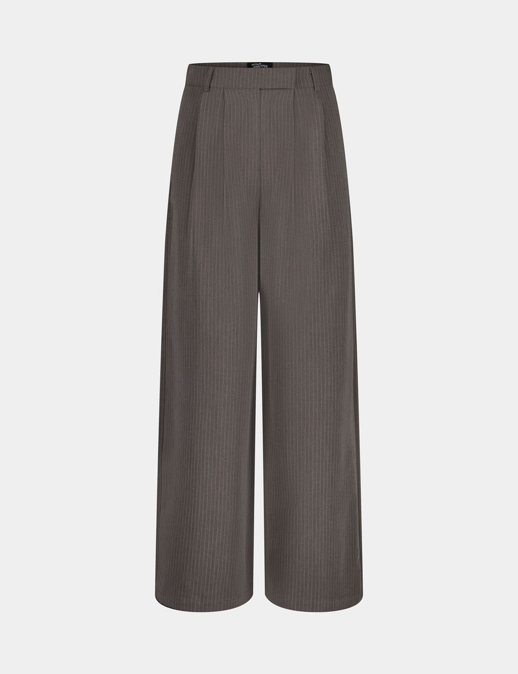 Pantalon tailleur rayé gris foncé